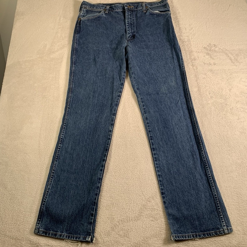 Vintage Wrangler 13MWZ Jeans‎ Mens 36x34 Medium Wash Straight Made In USA 90s
